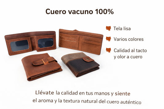 Pack 10 Billeteras Cuero Vacuno Oferta especial🤩